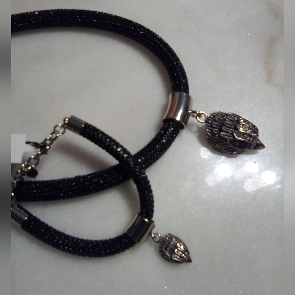 K. Geiger Black Choker & Bracelet Set (Black Friday Sale)